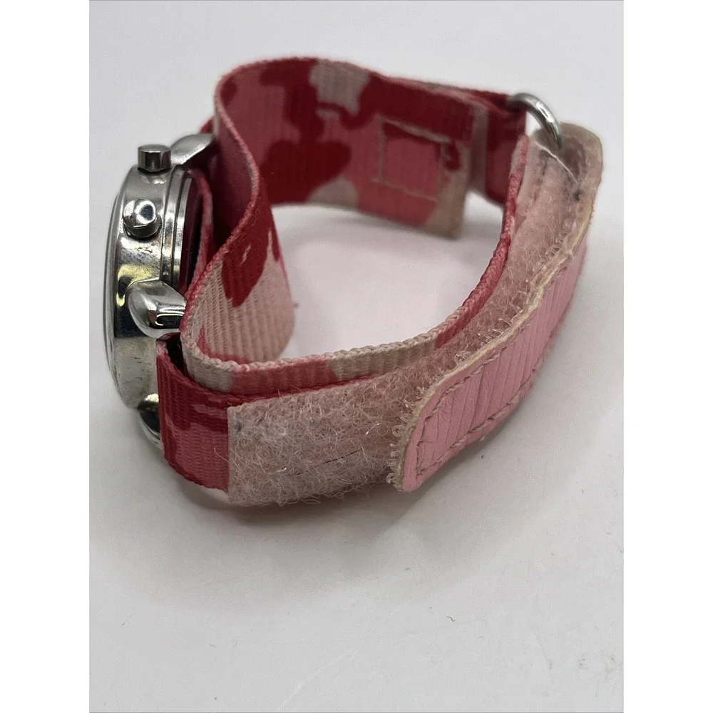 Bass Pro Shops Kid's Digital Watch Pink Camo Nylon Band-‎ New Battery